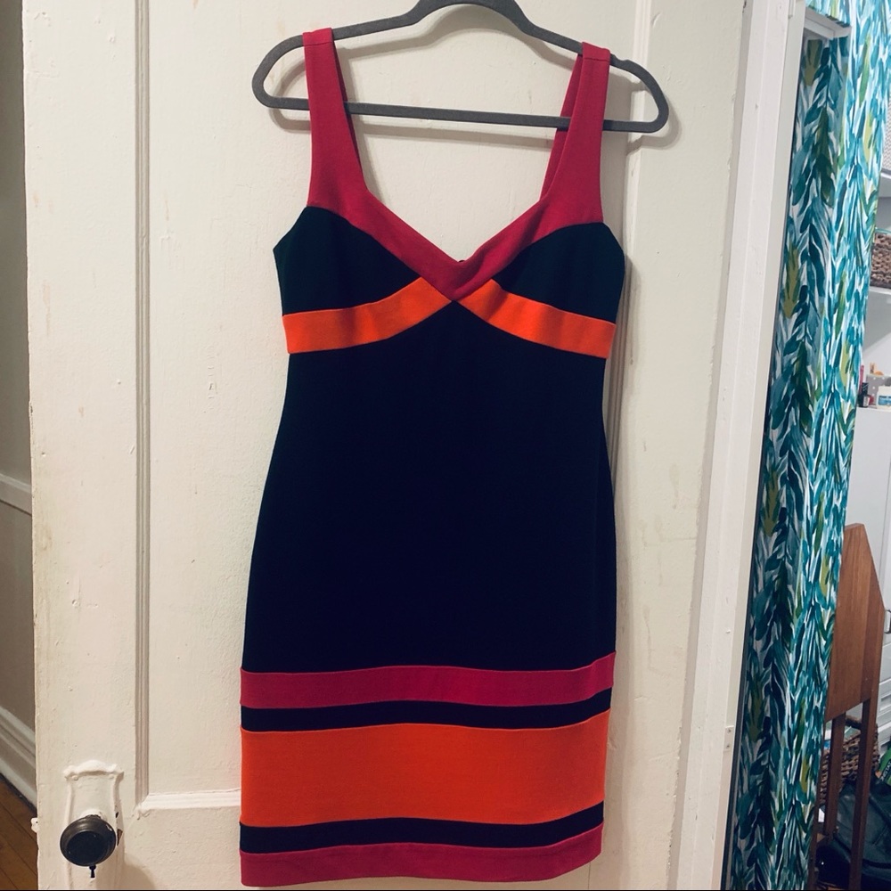 Muse Color Blocked knit dress